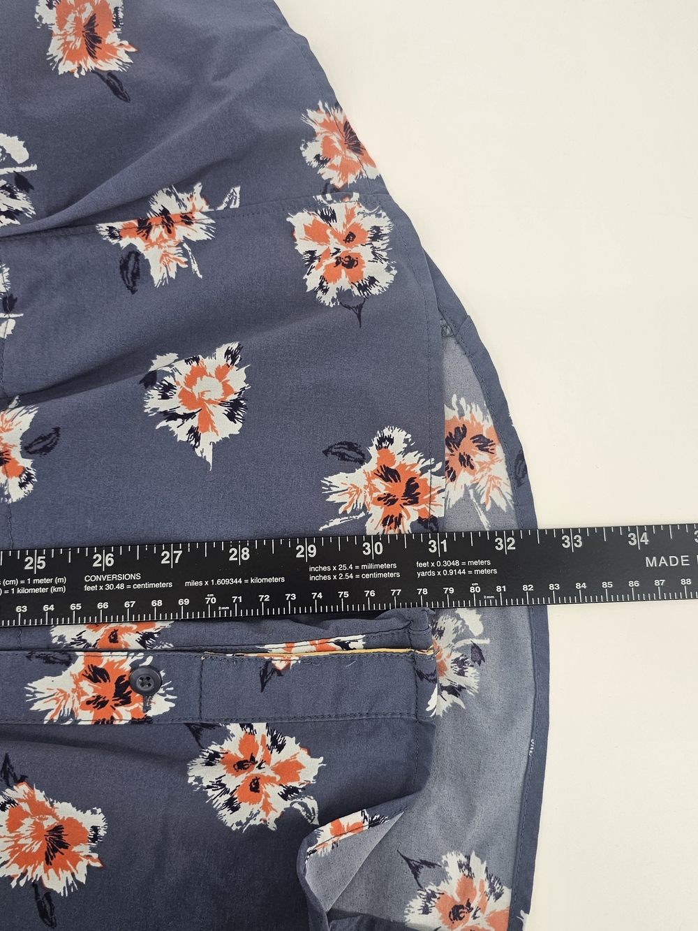 Duluth Trading Co Blue Floral Button-Up Tunic - Picture 6 of 7
